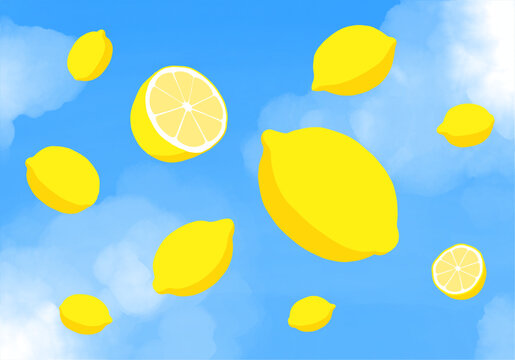 Lemons floating in the air © YOKO