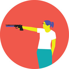 JO-icônes femme tir