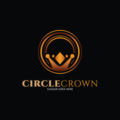 Crown Icon Vector Logo Template Illustration Design