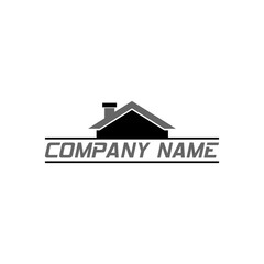 Fototapeta premium Company name real estate logo isolated on transparent background