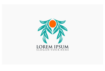 green leaf concept creative design nature logo