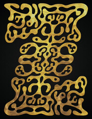 Unique Golden Alphabet Z initials design, golden letter,
A to Z. 	