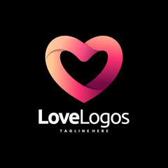 creative icon love logo design illustration
