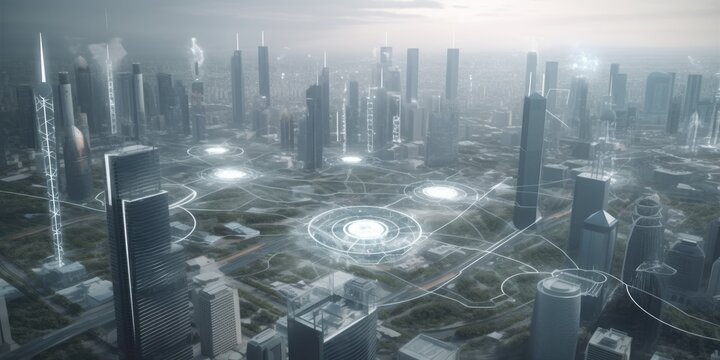 modern city skyline - generative ai
