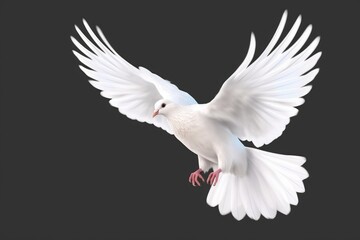 Obraz na płótnie Canvas white dove - generative ai