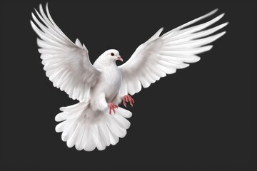 Plakat white dove - generative ai