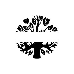 Tree logo icon isolated on transparent