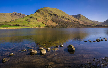 Looking across Brothers Water in the Lake District towards Hartsop Dodd - Powered by Adobe
