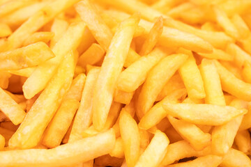 French fries for background, Flat lay, top view