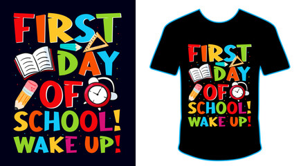 100 Magical Days Of School, Happy back to school day shirt print template, typography design for kindergarten pre-k preschool, last and first day of school, 100 days of school shirt - obrazy, fototapety, plakaty
