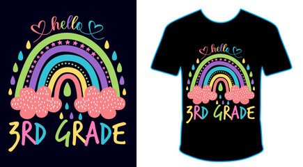 100 Magical Days Of School, Happy back to school day shirt print template, typography design for kindergarten pre-k preschool, last and first day of school, 100 days of school shirt