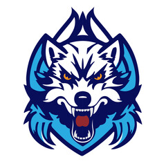 Fototapeta premium 2D E- Sport flat color Lion head illustration logo symbol