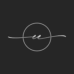 letter EE concept logo design vector illustrations