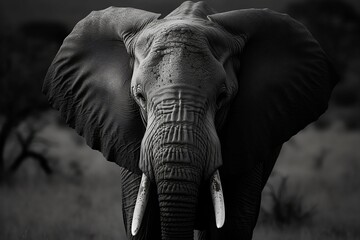 Monochrom Elephant