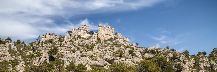 Fototapeta na wymiar the Pilon du Roi valley, in the Etoile mountain north of Marseille