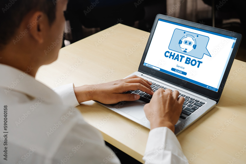 Poster chatbot software application for modish online business that automatically reply to customer questio