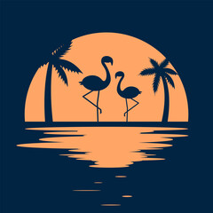 sunset on the beach © Olga