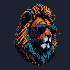lion head vector illustration