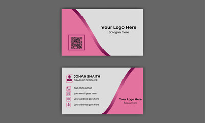 Illustrator Simple Business Card Layout ,creative modern presentation card.