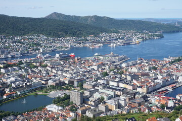 Naklejka na ściany i meble City view Bergen