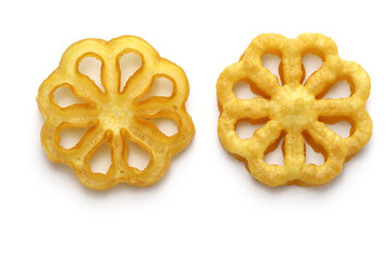 rosette cookie: flower cookie front and back