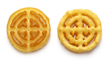 rosette cookie: circle cookie front and back