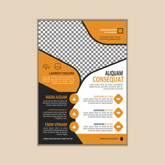 Corporate Business Flyer Template A4 Size with Bleed Vector design