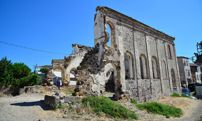 Fototapeta premium Ancient churches located in Ayvalik, Turkey.
