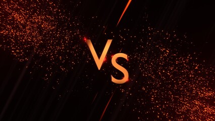 Versus. VS. Battle screen background with sparks.