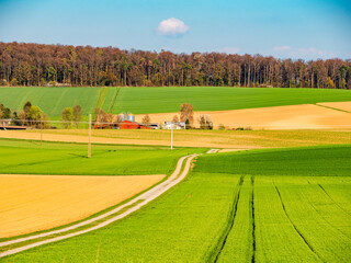 Agrarlandschaft im Frühjahr