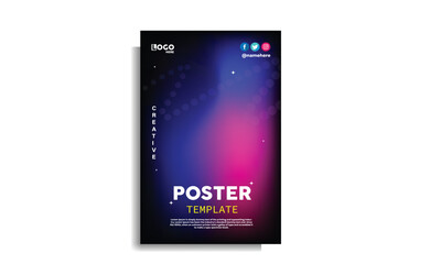Fototapeta na wymiar Fluid gradient background vector. Cute and minimal style posters with colorful, geometric shapes, stars and liquid color. Modern wallpaper design for social media, idol poster, banner, flyer.
