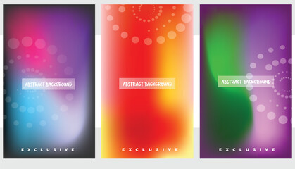 Fluid gradient background vector. Cute and minimal style posters with colorful, geometric shapes, stars and liquid color. Modern wallpaper design for social media, idol poster, banner, flyer.