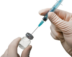 Close up of Syringe with Vial