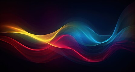 Obraz premium Futuristic colorful wave background, generative ai