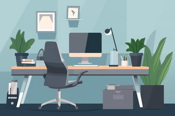 Fototapeta premium interior of office, generative AI