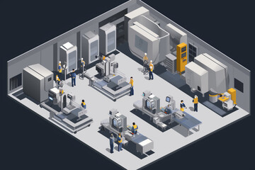 Obraz premium factory, generative AI