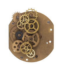 bronze gears of clock mechanism