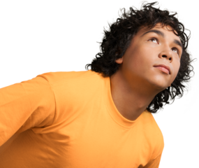 Facial Expressions of handsome man isolated on white background