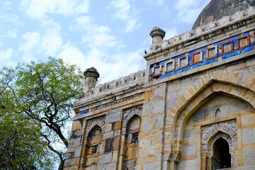 Picture of Sheesh Gumbad tomb from the last lineage of the Lodhi Dynasty. situated in Lodi Gardens in Delhi India