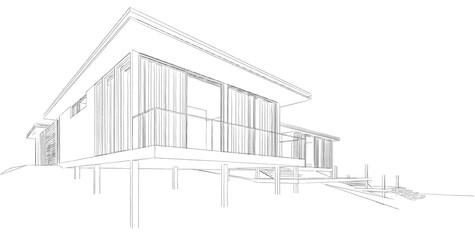 house sketch drawing