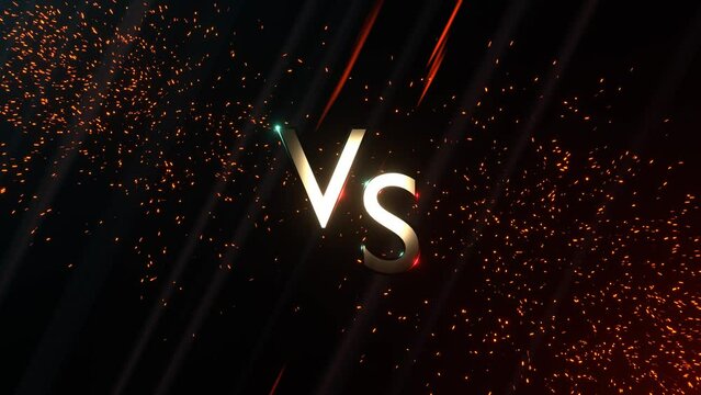 Versus. VS. Battle screen background with sparks.