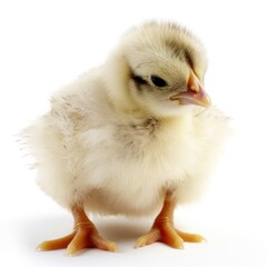 Obraz premium chick in a white background