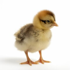 chick in a white background