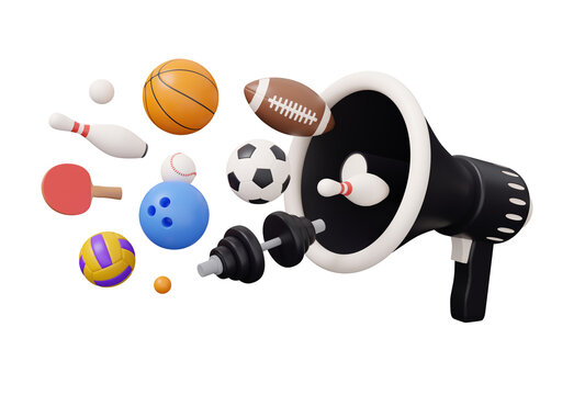 sport equipment megaphone 3d