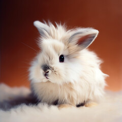 Cute white rabbit