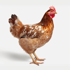 a chicken in a white background