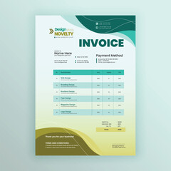 Corporate Business Modern Professional Invoice template design