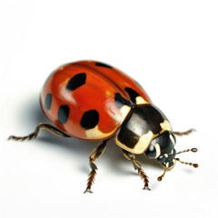 ladybug on white background