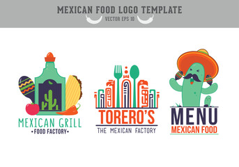 Mexican food logo. Logo design food vector template