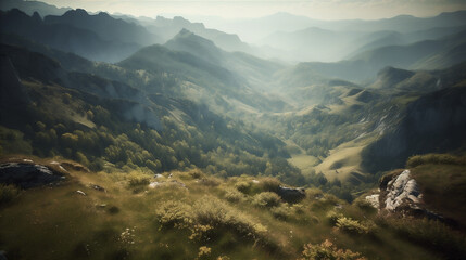 Fototapeta na wymiar Magnificent Pyrenees landscape. AI generated